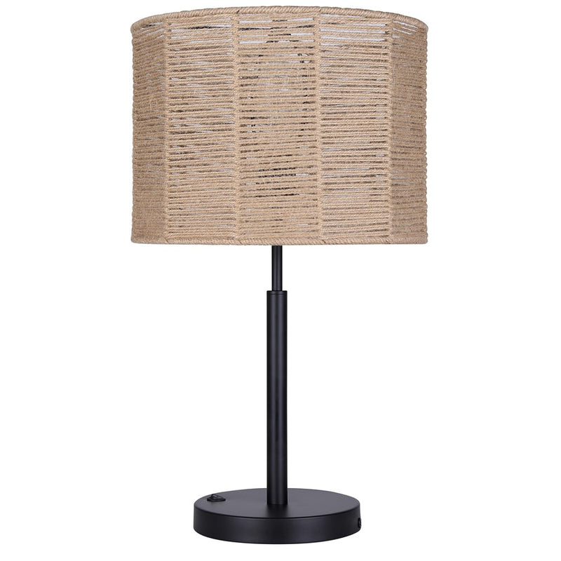 Canarm Lano 1 Light 24" Table Lamp, Matte Black