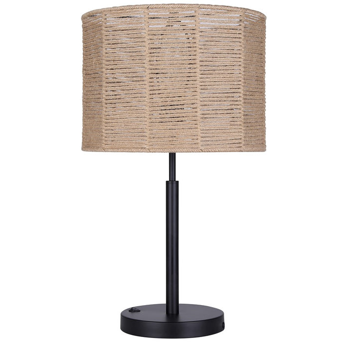 Canarm Lano 1 Light 24" Table Lamp, Matte Black