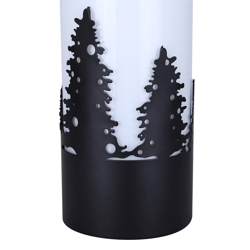 Canarm Silvia 12.75in 1-Light Table Lamp | Nature-Inspired Matte Black and Opal Glass | Bedside & Office Accent | Model ITL2135B13BK