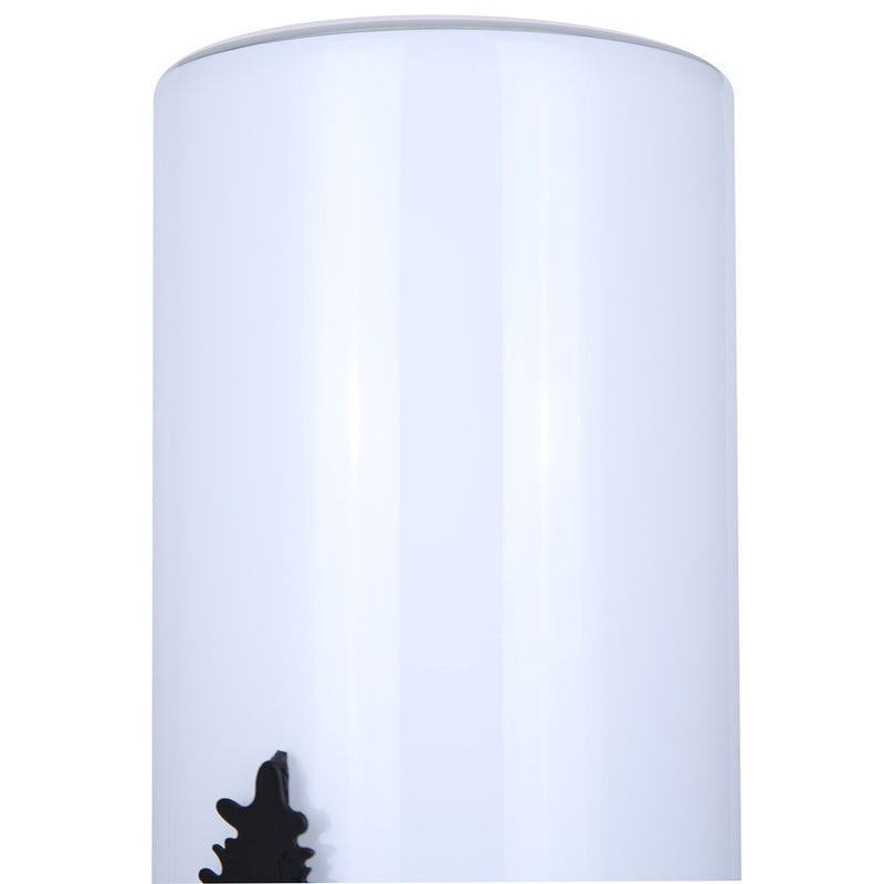 Canarm Silvia 12.75in 1-Light Table Lamp | Nature-Inspired Matte Black and Opal Glass | Bedside & Office Accent | Model ITL2135B13BK