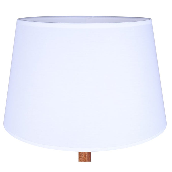 Canarm Maly 1 Light 25.5" Table Lamp, Brushed Nickel/Faux Wood