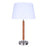Canarm Maly 1 Light 25.5" Table Lamp, Brushed Nickel/Faux Wood