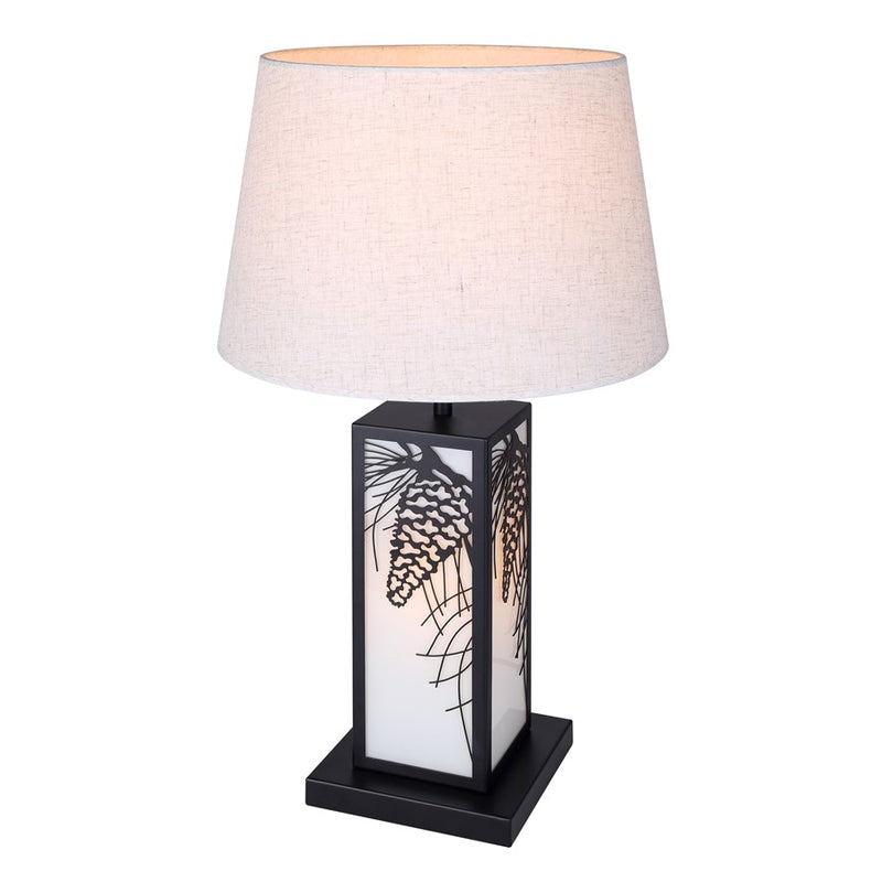 Canarm Coy 2 Light 26" Table Lamp, matte black