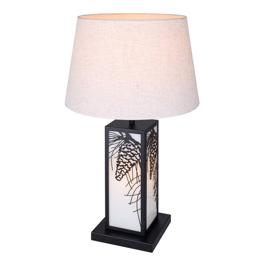 Canarm Coy 2 Light 26" Table Lamp, matte black - ITL2138B26BK