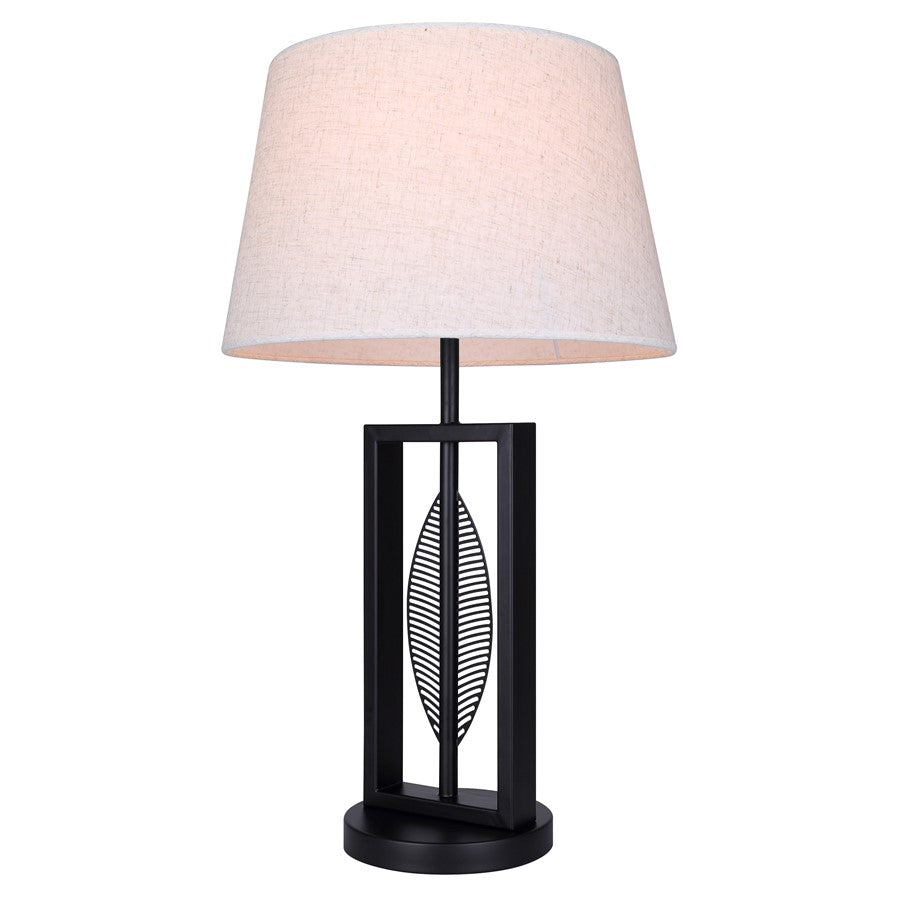 Canarm Willow 1 Light 26" Table Lamp, Matte Black - ITL2140B26BK