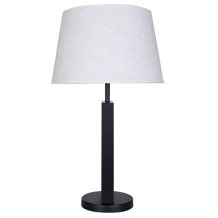 Canarm Willow 1 Light 26" Table Lamp, Matte Black