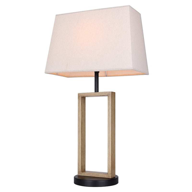 Canarm Burke 1 Light 26" Table Lamp, Matte Black/Brushed Brown
