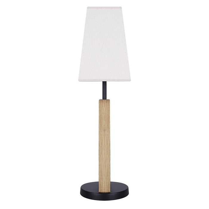 Canarm Burke 1 Light 26" Table Lamp, Matte Black/Brushed Brown