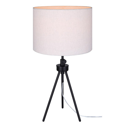Canarm Holt 1 Light 27.25" Table Lamp, Matte Black/Neutral