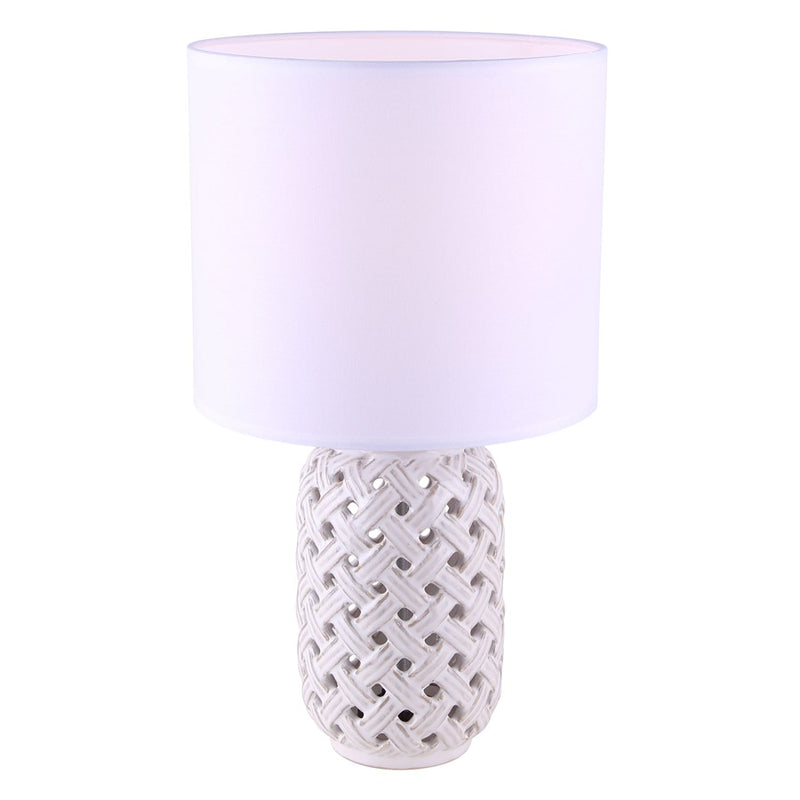 Canarm Luana 1 Light 16.25" Table Lamp, Gold/White