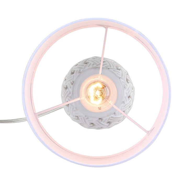 Canarm Luana 1 Light 16.25" Table Lamp, Gold/White