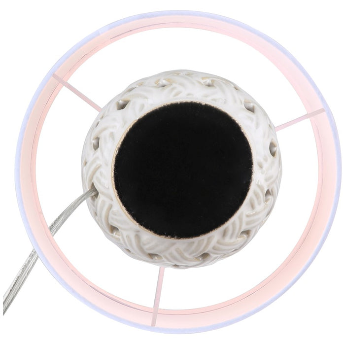 Canarm Luana 1 Light 16.25" Table Lamp, Gold/White