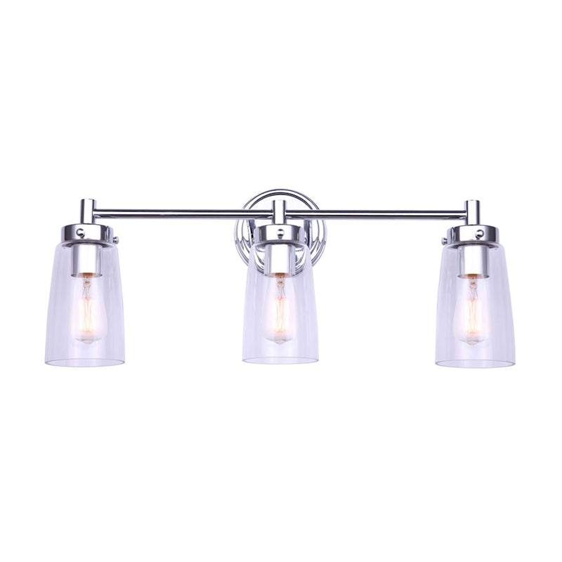 Canarm Rory 23in 3-Light Vanity Light | Chrome Metal | Bathroom & Powder Room | 23 x 6.25 x 10 in | Model IVL1016A03CH