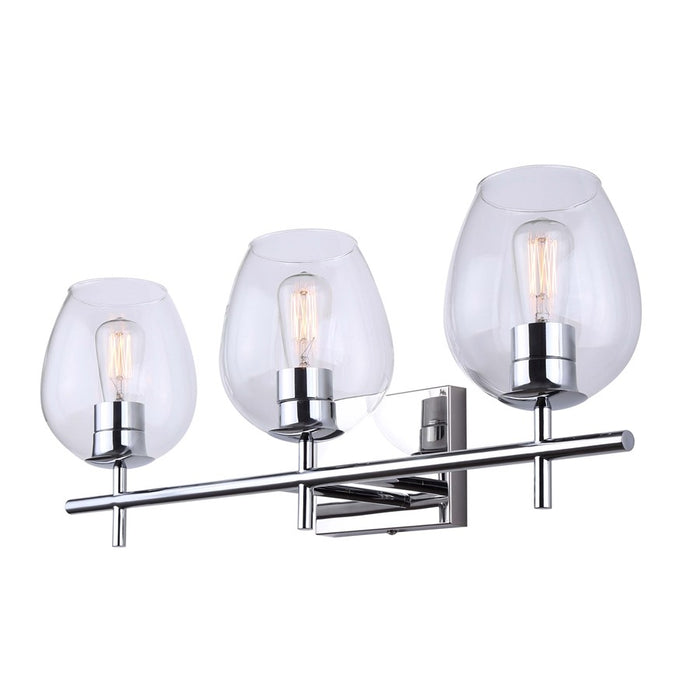 Canarm Cain 3 Light 25" Vanity, Chrome