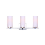Canarm Bishop 24in 3-Light Vanity Light | Transitional Matte Chrome and Opal Glass | Bathroom Vanity | 24 x 6 x 10 in | Model IVL1052A03CH