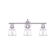 Canarm Dree 24in 3-Light Vanity Light | Industrial Brushed Nickel and Caged Shade | Bathroom Vanity | 7 x 24 x 11 in | Model IVL1053A03BN