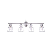 Canarm Dree 33in 4-Light Vanity Light | Industrial Brushed Nickel and Caged Shade | Bathroom Vanity | 7 x 33 x 11 in | Model IVL1053A04BN
