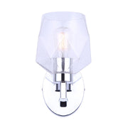 Canarm Lenci 7in 1-Light Wall Sconce | Modern Chrome and Seeded Glass | Bathroom Vanity & Hallway | 7 x 6 x 10 in | Model IVL1070A01CH