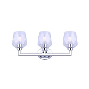 Canarm Lenci 24in 3-Light Vanity Light | Modern Chrome and Seeded Glass | Bathroom Vanity | 24 x 7 x 10 in | Model IVL1070A03CH