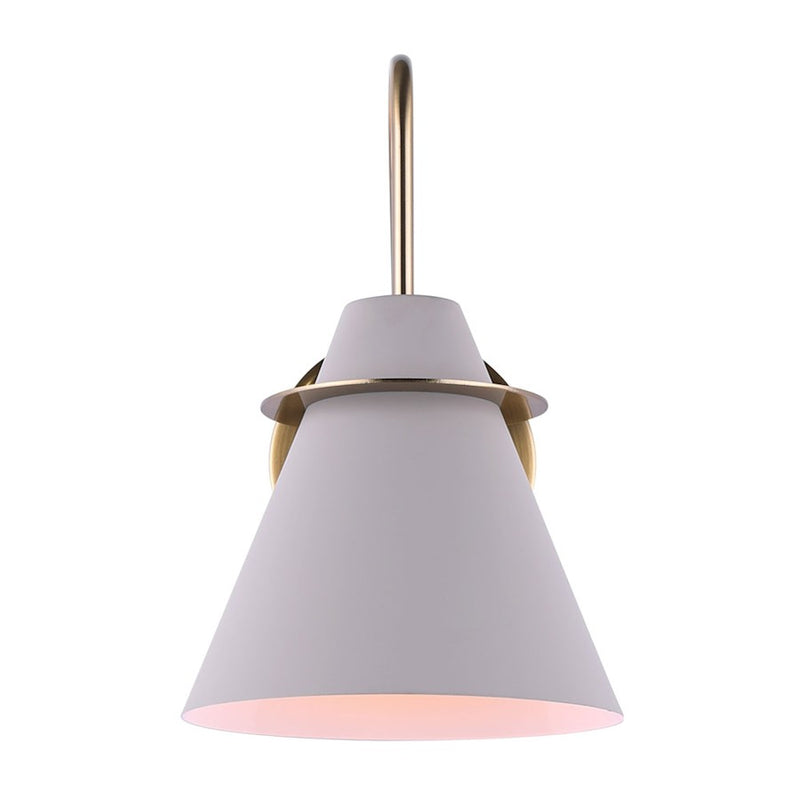 Canarm Talia 7in 1-Light Wall Sconce | Modern Matte Gold and Matte Grey Metal | Bathroom & Hallway | 7 x 9 x 12 in | Model IVL1076A01MGG
