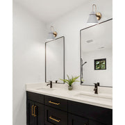 Canarm Talia 7in 1-Light Wall Sconce | Modern Matte Gold and Matte Grey Metal | Bathroom & Hallway | 7 x 9 x 12 in | Model IVL1076A01MGG