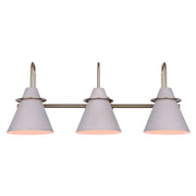 Canarm Talia 28in 3-Light Vanity | Matte Gold and Matte Grey Metal Shade | Bathroom Vanity Light | 28 x 9 x 11.75 in | Model IVL1076A03MGG