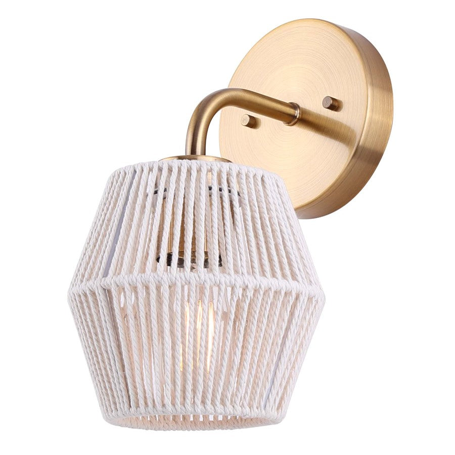 Canarm Willow 1 Light 7.5" Sconce, Gold