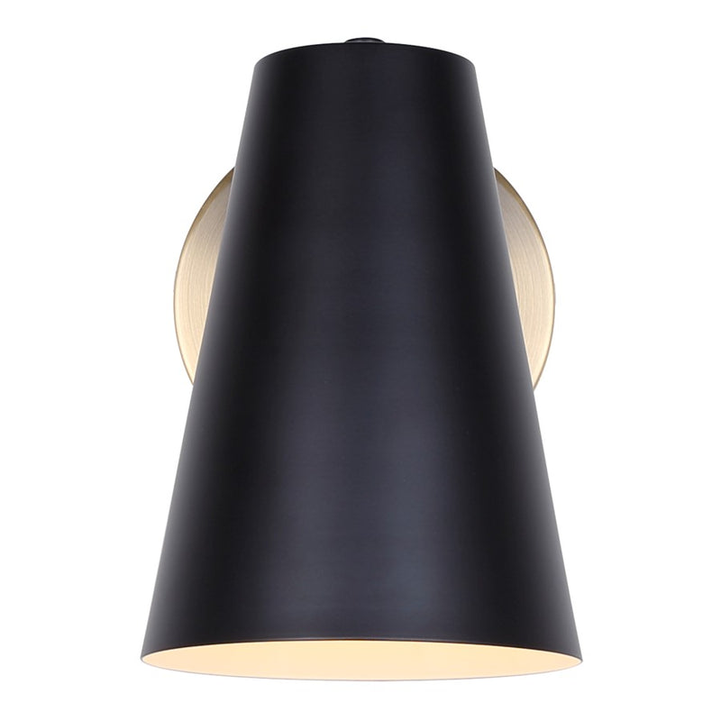 Canarm Harken 1 Light 7.75" Sconce, Matte Black/Gold