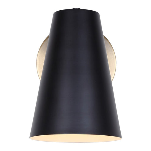 Canarm Harken 1 Light 7.75" Sconce, Matte Black/Gold