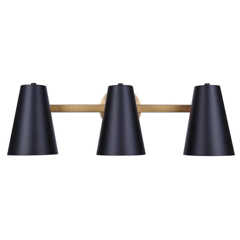 Canarm Harken 3 Light 24.5" Vanity, Gold