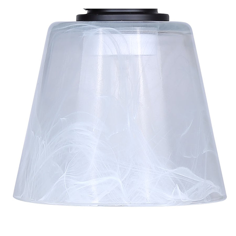 Canarm Luelle 7.88in 1-Light Wall Sconce | Modern Matte Black and Alabaster Glass | Bathroom & Powder Room | 6 x 8.25 x 7.87 in | Model IVL1151A01BK