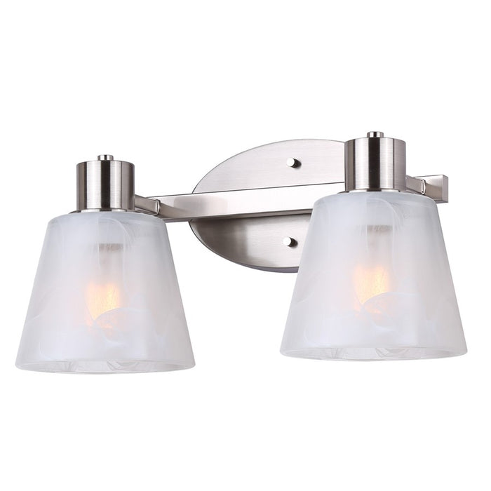 Canarm Luelle 2 Light Vanity, Brushed Nickel