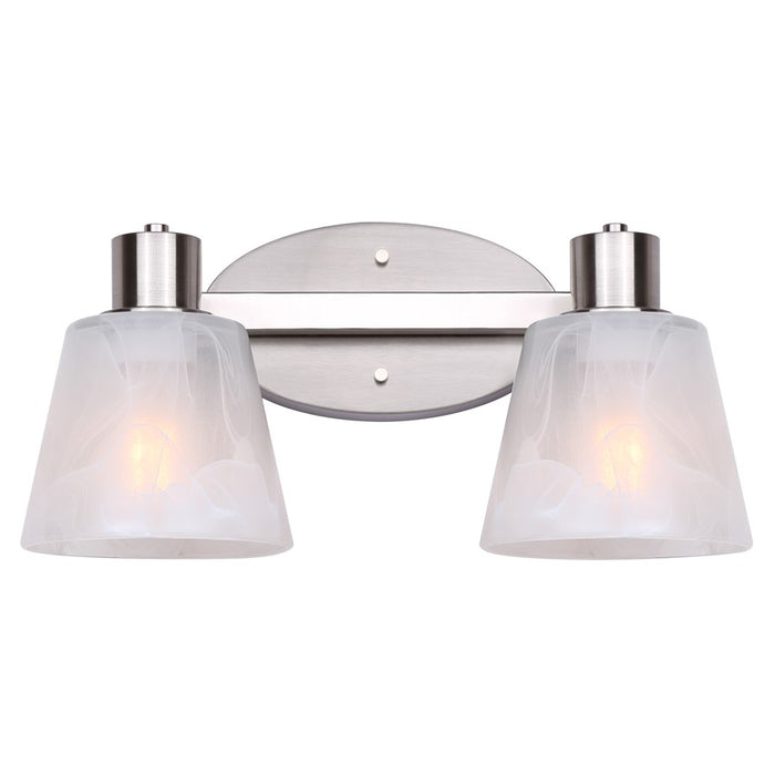 Canarm Luelle 2 Light Vanity, Brushed Nickel