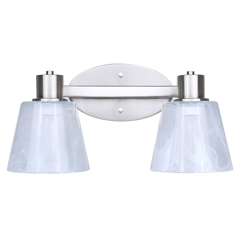 Canarm Luelle 2 Light Vanity, Brushed Nickel