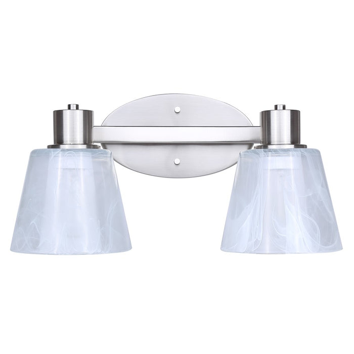 Canarm Luelle 2 Light Vanity, Brushed Nickel
