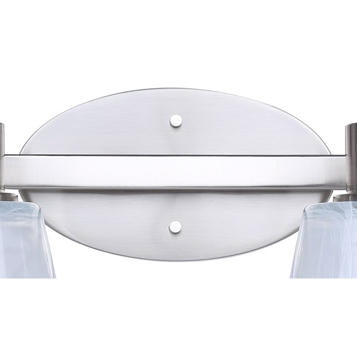 Canarm Luelle 2 Light Vanity, Brushed Nickel