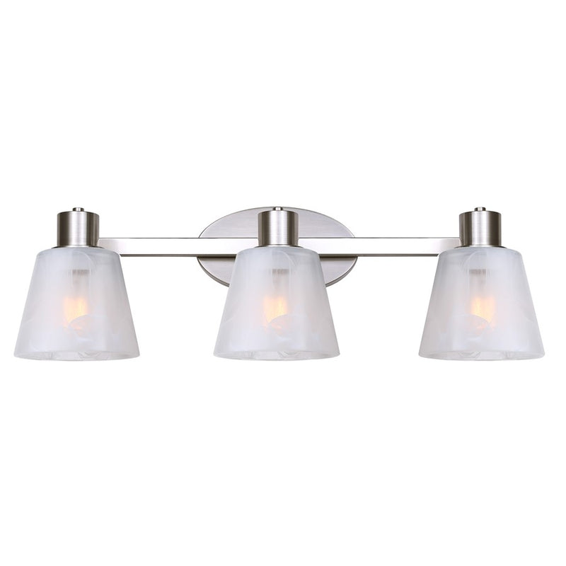 Canarm Luelle 3 Light 25" Vanity, Brushed Nickel