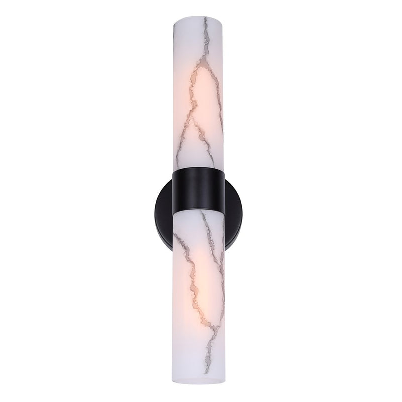 Canarm Kristella 2 Light 6" Wall Light, Black