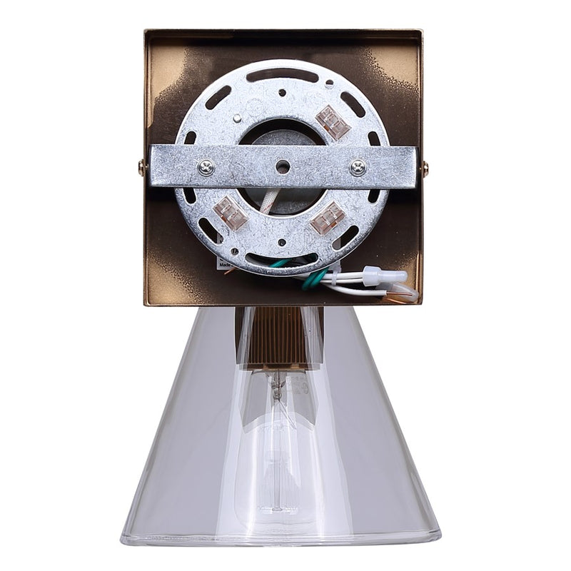Canarm Berklie 1-Light 8in Wall Sconce | Matte Gold and Clear Glass | Bathroom Vanity & Powder Room | 9.75in H | Model IVL1159A01GD