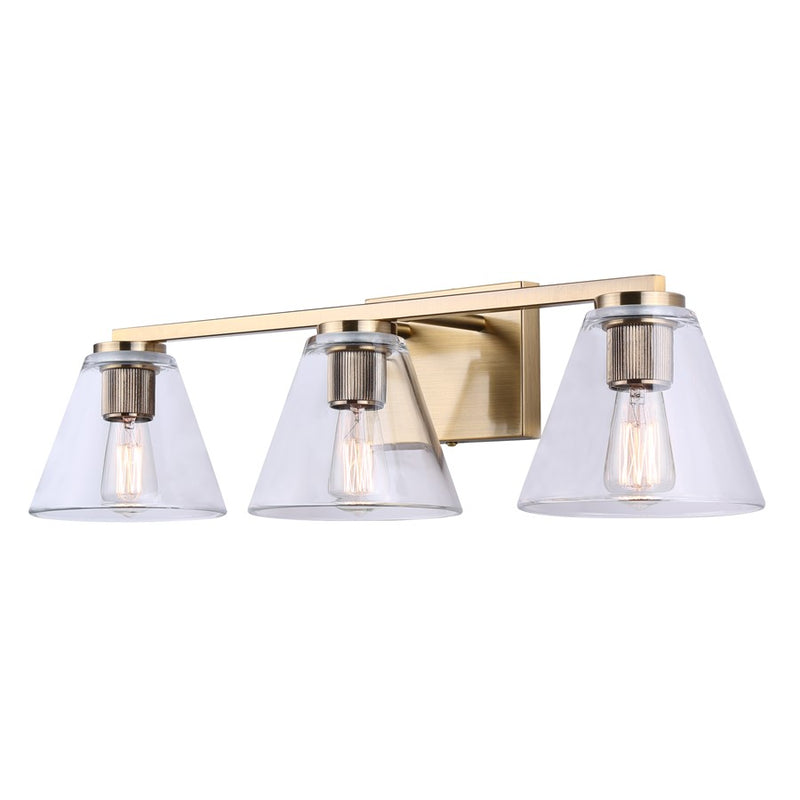 Canarm Berklie 3 Light 25.5" Vanity, Gold
