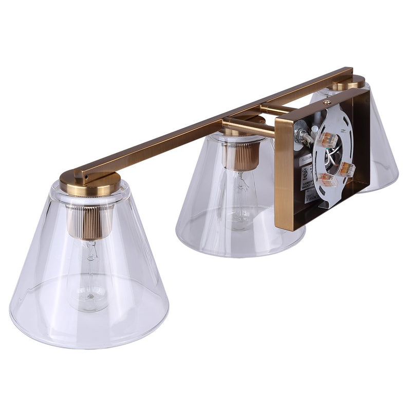 Canarm Berklie 3 Light 25.5" Vanity, Gold