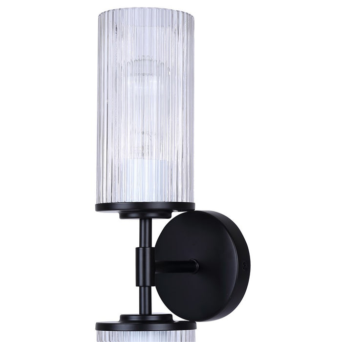 Canarm Kinslea 2 Light 6" Vanity, Black/Clear