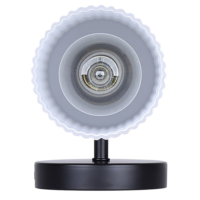 Canarm Kinslea 2 Light 6" Vanity, Black/Opal Ribbed