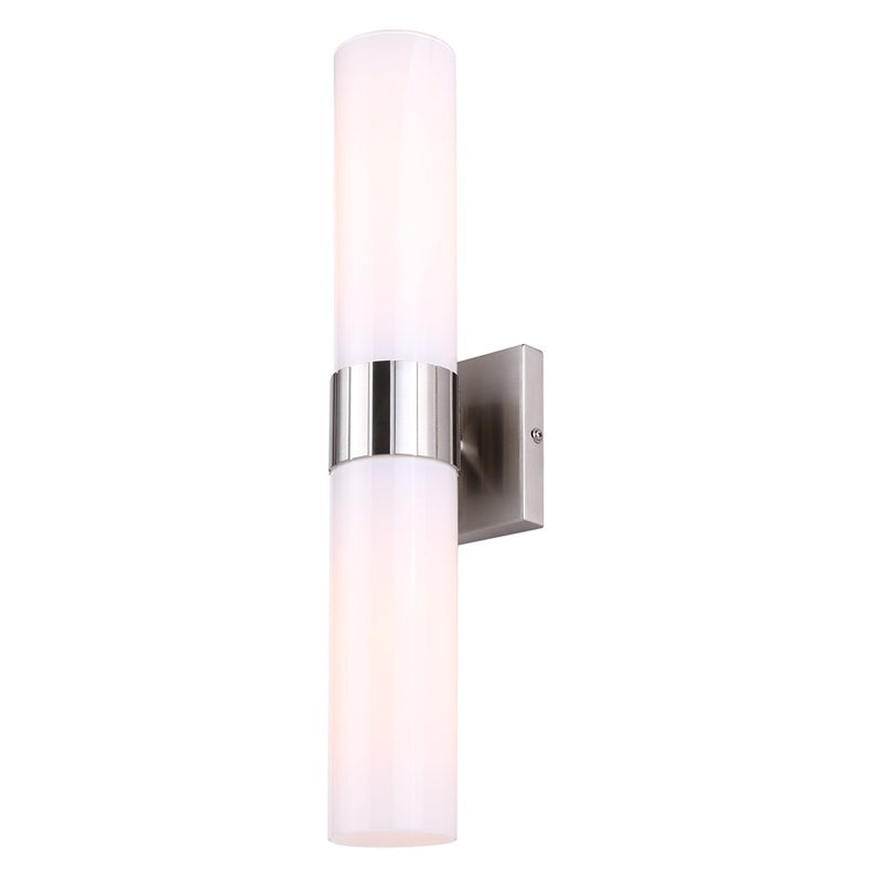 Canarm Maxine 2 Light 4.75" Wall Light, Brushed Nickel