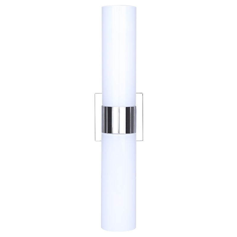 Canarm Maxine 20in 2-Light Vanity Wall Light | Modern Chrome and Opal Glass | Bathroom & Powder Room | 4.5 x 4.75 x 20 in | Model IVL1167A02CH