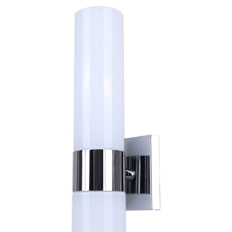 Canarm Maxine 20in 2-Light Vanity Wall Light | Modern Chrome and Opal Glass | Bathroom & Powder Room | 4.5 x 4.75 x 20 in | Model IVL1167A02CH