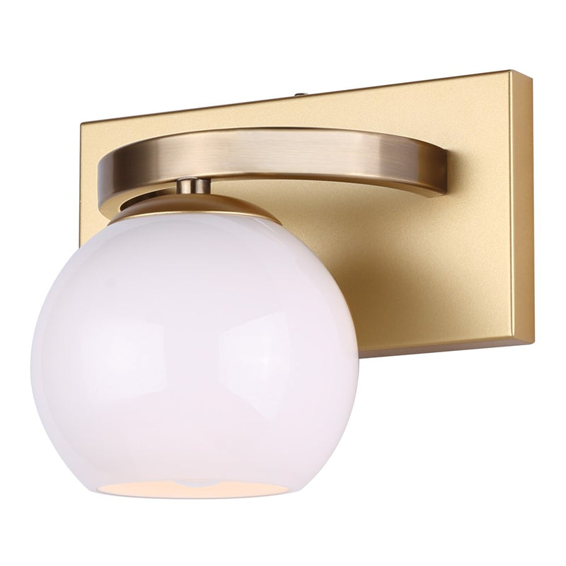 Canarm Monroe 1 Light 8.25" Sconce, Gold/Opal