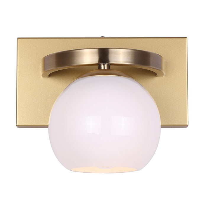 Canarm Monroe 1 Light 8.25" Sconce, Gold/Opal