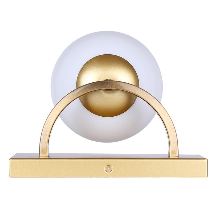 Canarm Monroe 1 Light 8.25" Sconce, Gold/Opal