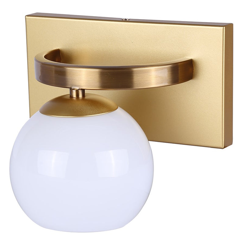 Canarm Monroe 1 Light 8.25" Sconce, Gold/Opal
